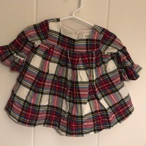 Gap Flannel dress with ruffle sleeves.